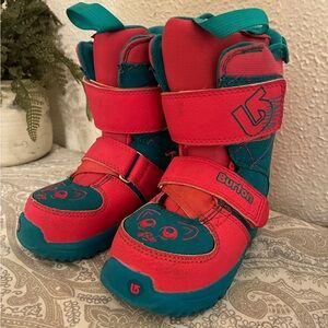 Burton Kids Mini-Grom Girls Velcro Snowboard Boots Size 10C